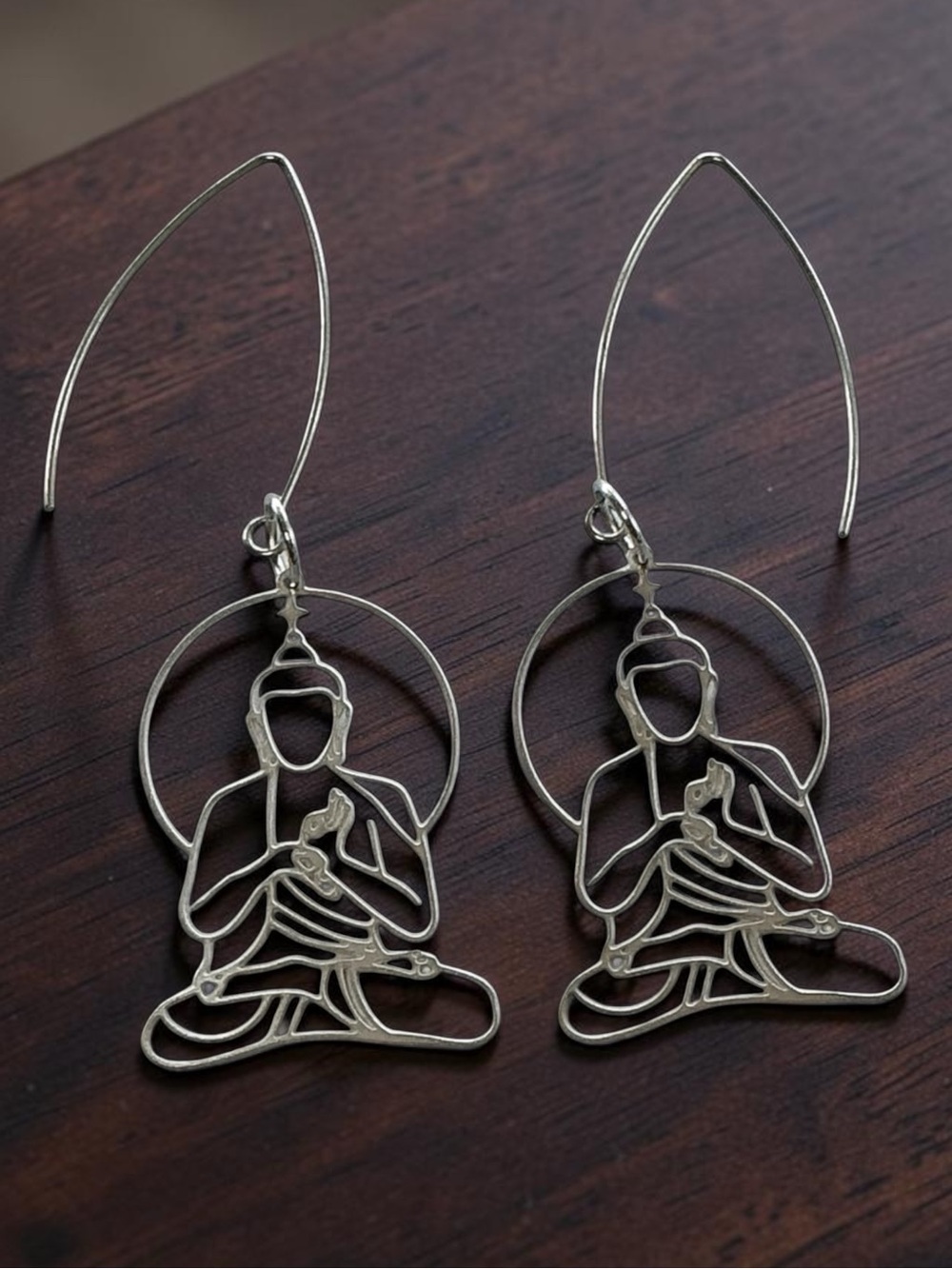 🆕 Buddha Laser Cut Dangle Earrings